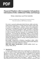 Financial Markets With Asymmetric Information