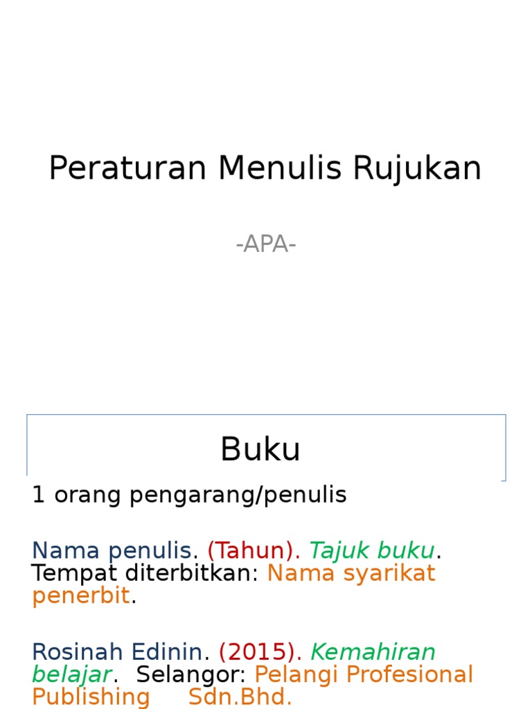Peraturan Menulis Rujukan 4 | PDF