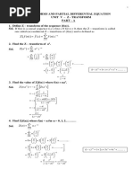 UNIT V - MA6351 TPDE - Z - Transform - LECTURE NOTES PDF