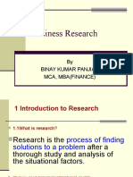 Business Research: by Binay Kumar Panjiar Mca, Mba (Finance)