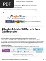 A Complete Tutorial on SAS Macros for Faster Data Manipulation