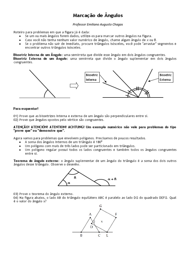 Quiz de atención: ángulos worksheet