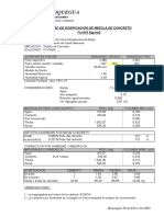 Dosificacion de Mezcla 210