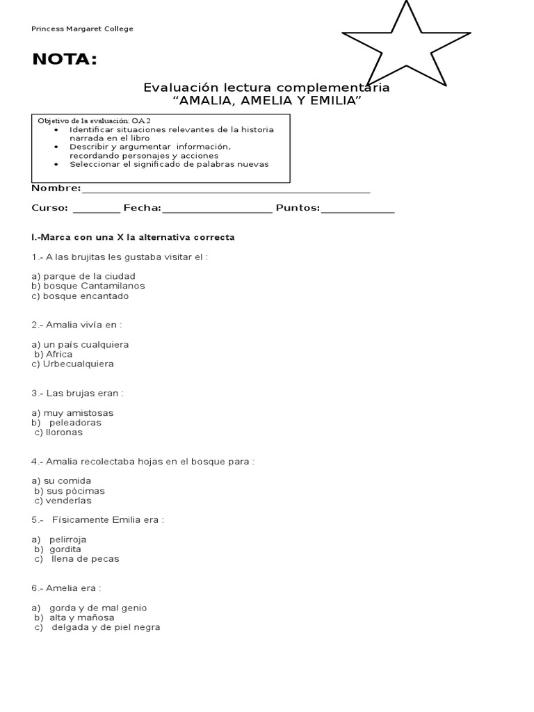 8.NovPrueba Amalia, Amelia y Emilia PDF Ocio