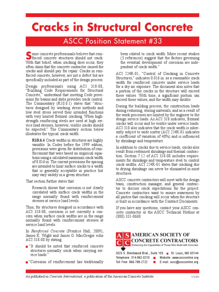Understanding Cracks in Concrete | PDF | Reinforced Concrete ...