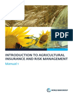 Introduction To Agricultural Insurance and Risk Management: Manual 1