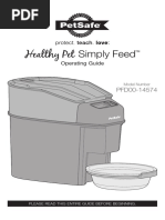 PFD00-14574 Healthy Pet Simply Feed Product Manual