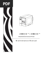 Zebra ZM400_ZM600 Maintenance Manual