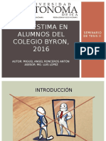 Autoestima en Alumnos Del Colegio Byron, 2016