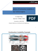 Large Eddy Simulation Study of Combustion Instabilities in Gas Turbines