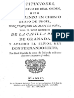 Capilla Real Granada Constituciones