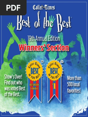 2016 Caller-Times Best of the Best Winner's Section