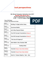 Critical Perspecitves Timetable 2017