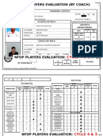 NFDP Players Evaluation (By Coach) : Cycle 4 & 5