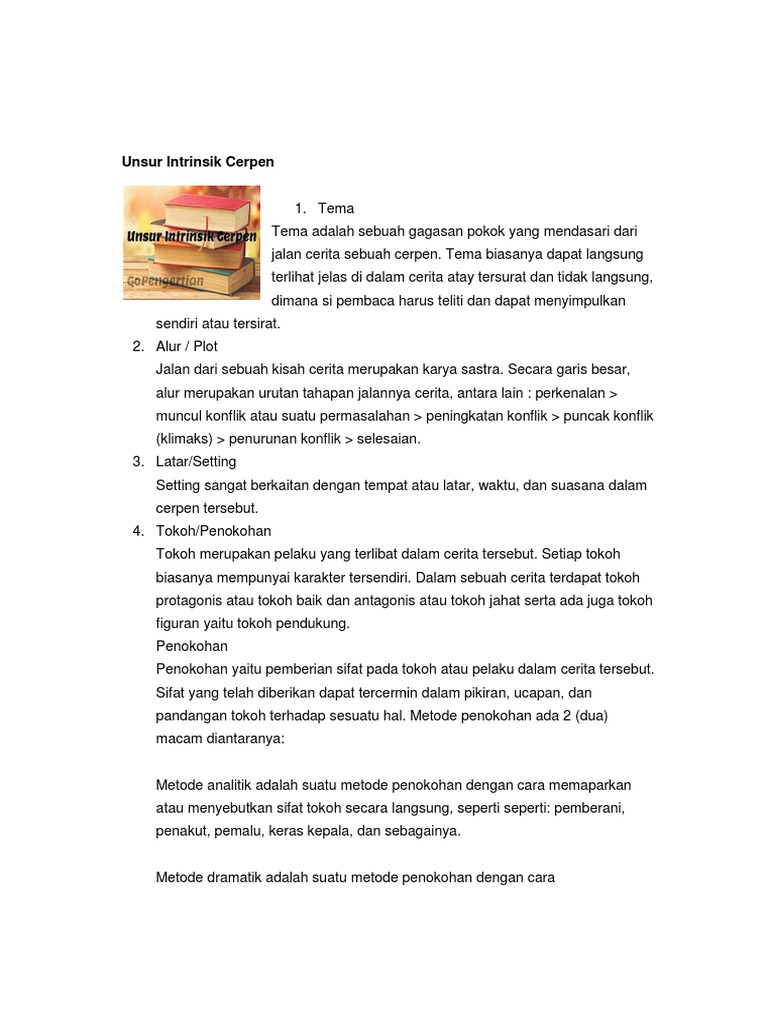 Bahan Bacaan 3.2 Unsur Intrinsik Dan Ekstrinsik Cerpen PDF