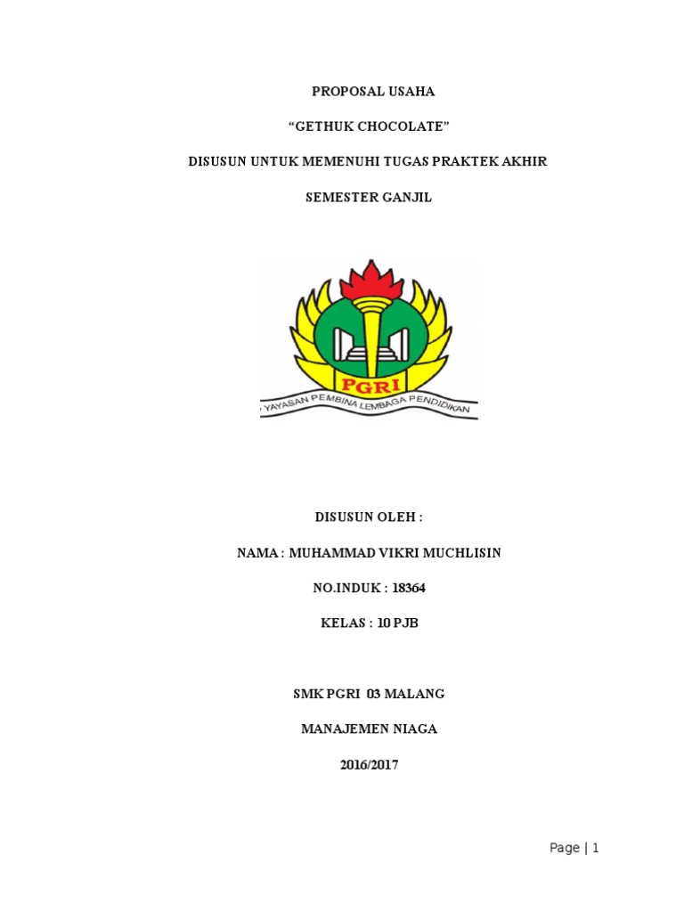 Proposal Getuk Goreng