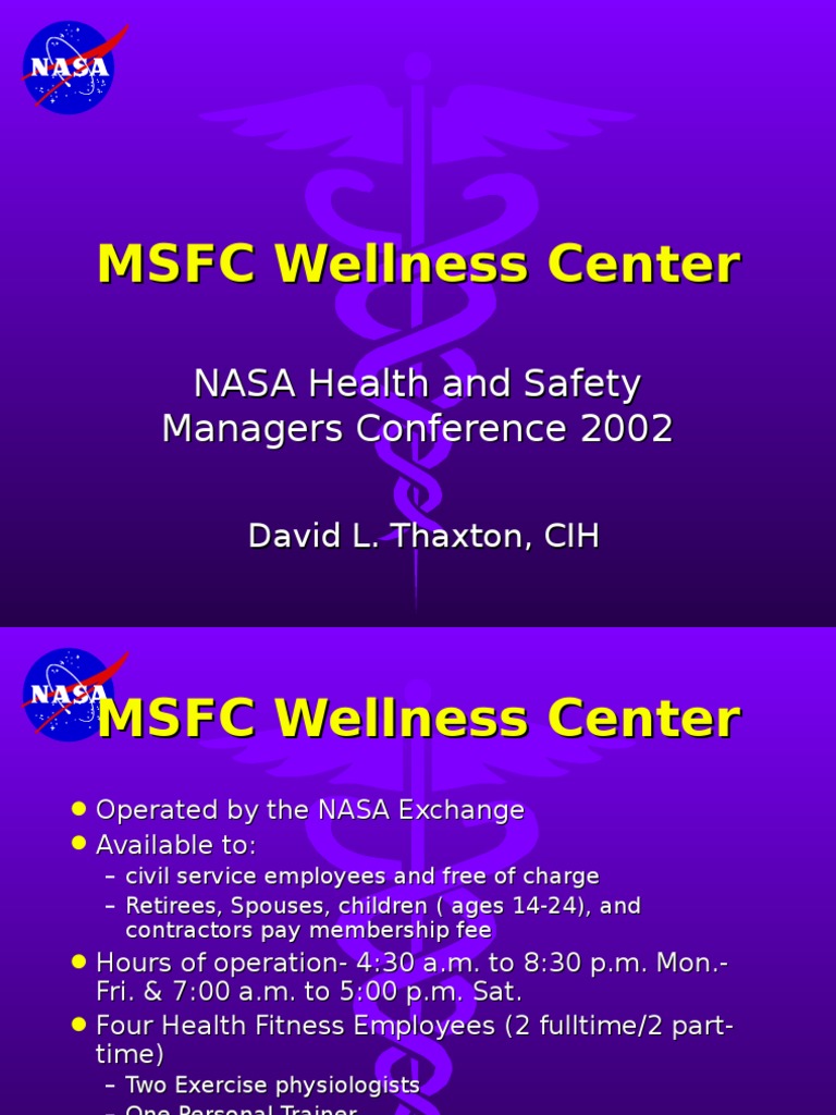 MSFC Health Fitness Center | PDF | Wellness | Science & Mathematics