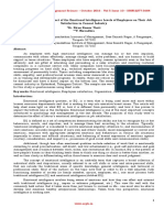 An Empirical Study On Impact of The Emotional Intelligence Levels of Employees On Their Job Satisfaction in Cement Industry