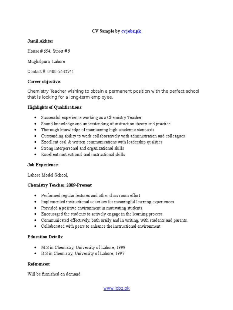 CV Pattern 1 | PDF | Motivation | Motivational