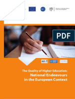 National Endeavours in The European Context: The Quality of Higher Education