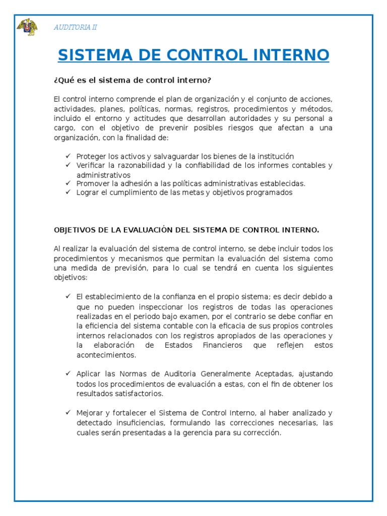 Control Interno en Compras: Objetivos y Proceso | PDF | Contabilidad ...