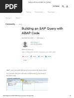 Building An SAP Query With ABAP Code - SAP Blogs