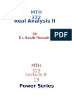 Real Analysis II: by Dr. Saqib Hussain