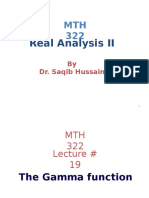 Real Analysis II: by Dr. Saqib Hussain