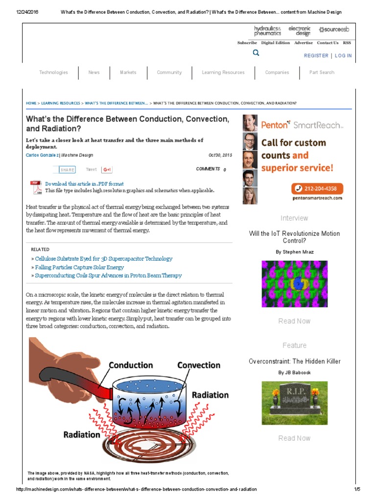 What S The Difference Between Conduction Convection And Radiation