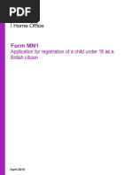 MN1 Form for Child Citizenship Registration | PDF