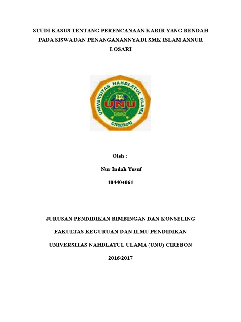 Contoh Laporan Studi Kasus