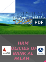Hrm Policies of Bank Alflah Final