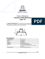 GrupoBari Ficha Viguetas Pretensadas Tipo12
