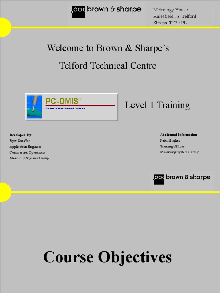 PC-DMIS Level 1 Training Manual | PDF | Cartesian Coordinate System ...