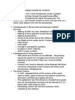 Global Climate Change Caused by Humans Notes