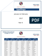 spellings jan to feb 2017 year 6