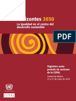 Horizontes 2030 La Igualdad en El Centro Del Desarrollo Sustentable Horizontes Lejanos