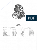 2017 Winter Exam Schedule
