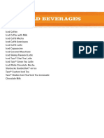 Beverage Resource Manual - 05 Recipe Cards - Cold