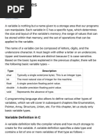 C Variables