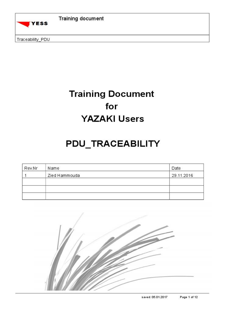 PDU Traceability Training Guide | PDF | Invoice | Software
