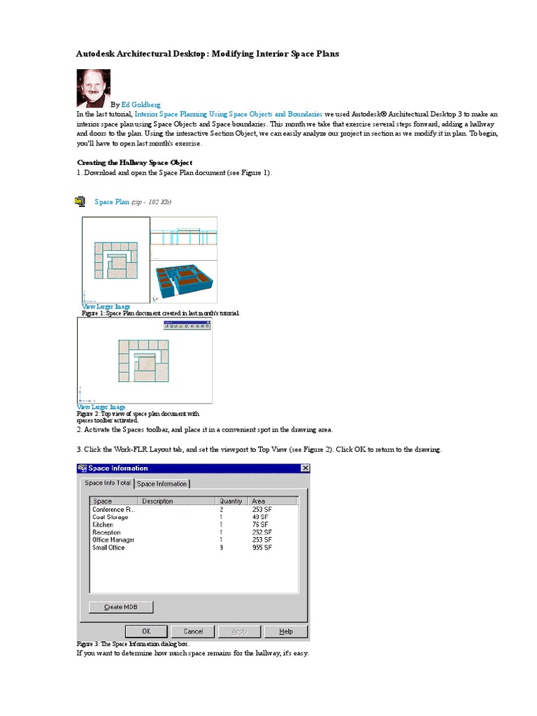 Modifying Space Plans in ADT 3 | PDF | Dialog Box | Command Line Interface