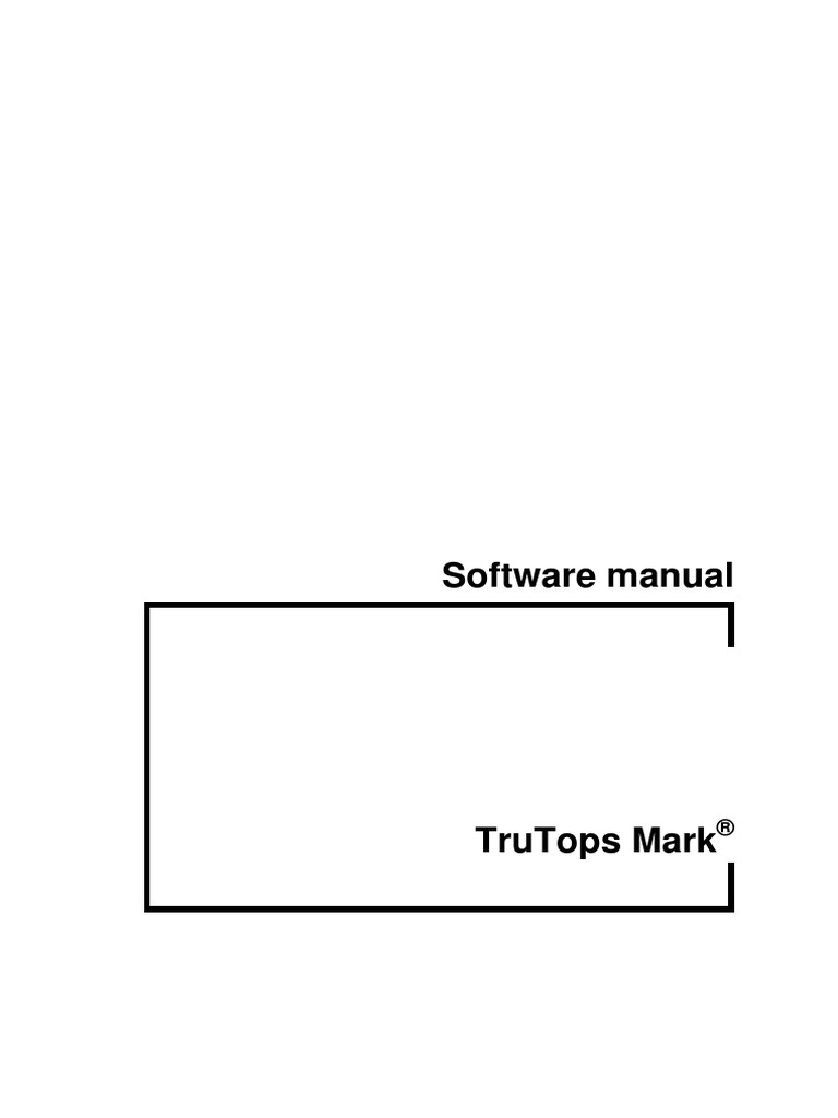 Software Manual TruTops Mark - Master | PDF | Graphical User Interfaces ...