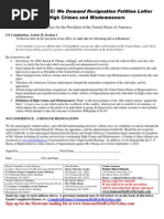 Download No Confidence We Demand Resignation Petition Letter for Obama et al by ObamaRelease YourRecords SN33581294 doc pdf