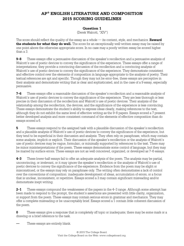 Ap15 English Lit Q1 Poetry Recall Memory 