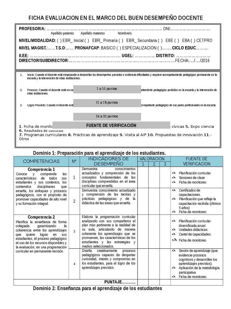 Evaluación Docente en Honduras 2025 | PDF | Evaluación | Aprendizaje