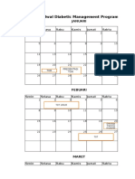 Jadwal Diabetic Management Program: Senin Selasa Rabu Kamis Jumat Sabtu