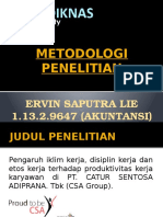 Metodologi Penelitian Ervin