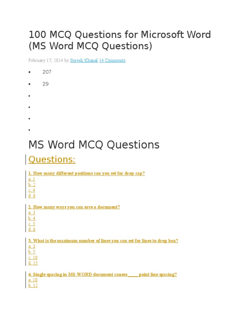 100 MCQ Questions for Microsoft Word.docx Microsoft Word Tab (Gui)