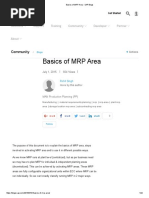 Basics of MRP Area